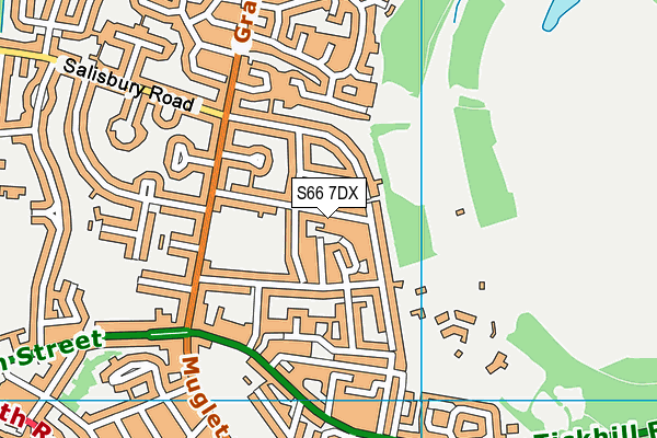 S66 7DX map - OS VectorMap District (Ordnance Survey)