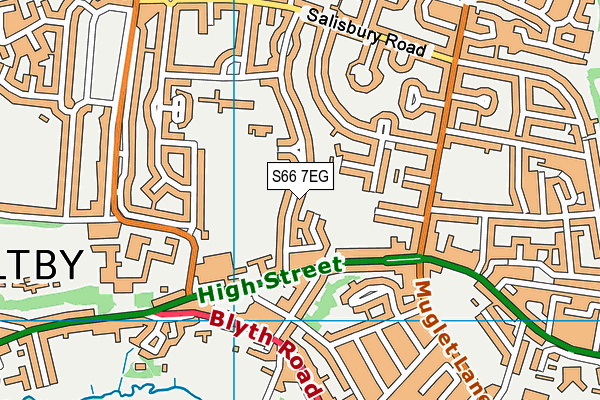 S66 7EG map - OS VectorMap District (Ordnance Survey)