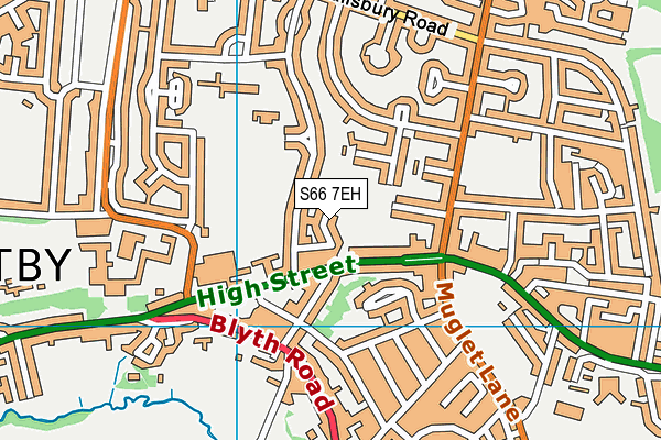 S66 7EH map - OS VectorMap District (Ordnance Survey)
