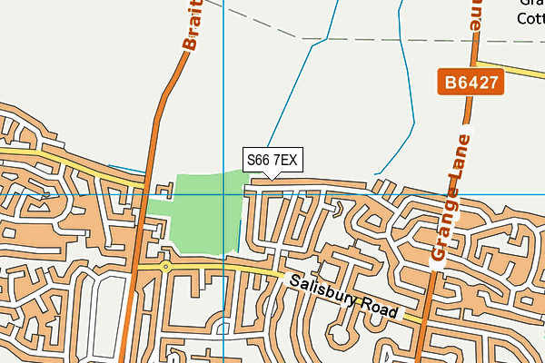 S66 7EX map - OS VectorMap District (Ordnance Survey)