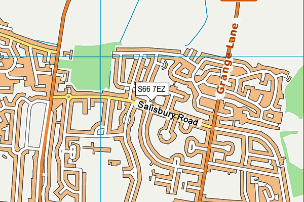 S66 7EZ map - OS VectorMap District (Ordnance Survey)