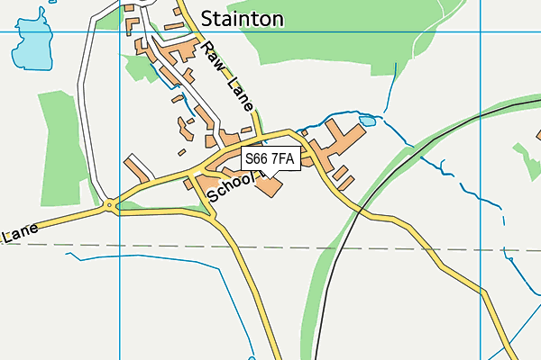 S66 7FA map - OS VectorMap District (Ordnance Survey)