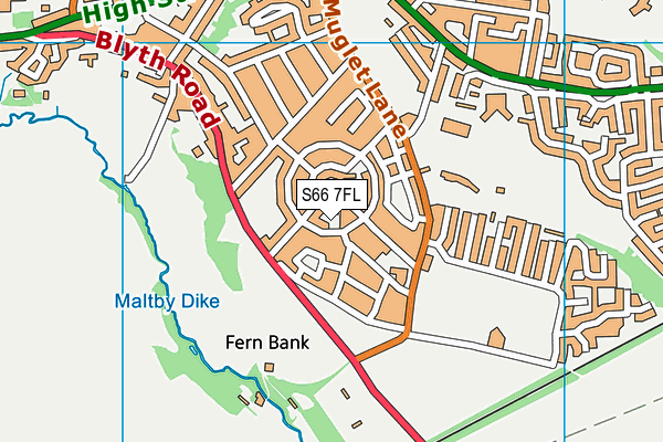 S66 7FL map - OS VectorMap District (Ordnance Survey)