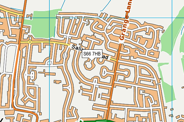 S66 7HB map - OS VectorMap District (Ordnance Survey)