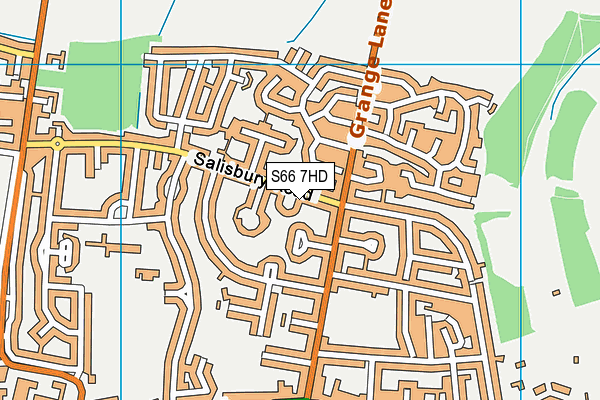 S66 7HD map - OS VectorMap District (Ordnance Survey)