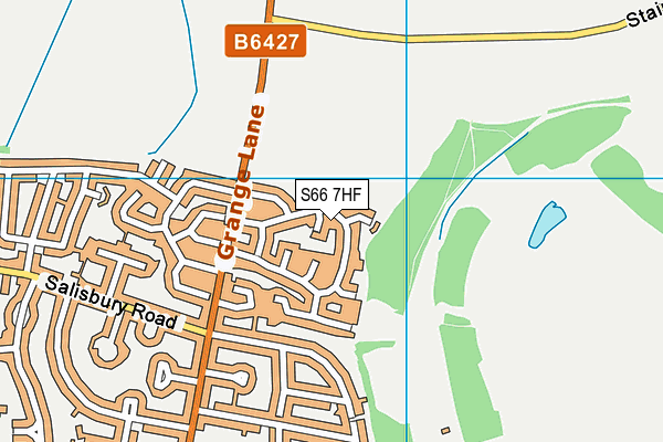 S66 7HF map - OS VectorMap District (Ordnance Survey)