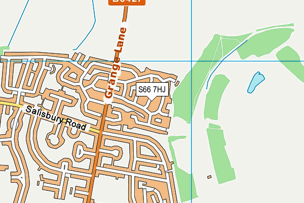 S66 7HJ map - OS VectorMap District (Ordnance Survey)