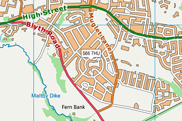S66 7HU map - OS VectorMap District (Ordnance Survey)