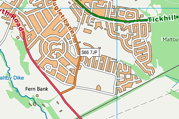 S66 7JP map - OS VectorMap District (Ordnance Survey)
