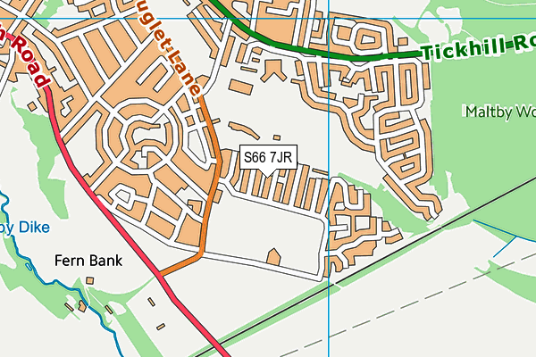 S66 7JR map - OS VectorMap District (Ordnance Survey)