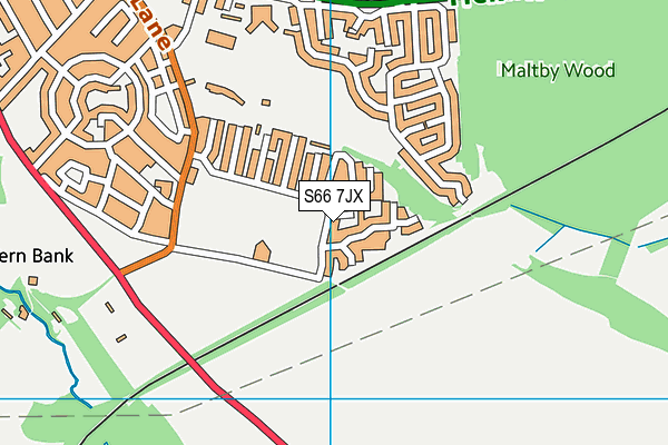 S66 7JX map - OS VectorMap District (Ordnance Survey)