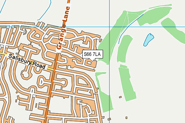 S66 7LA map - OS VectorMap District (Ordnance Survey)