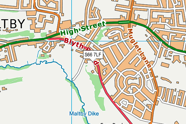 S66 7LF map - OS VectorMap District (Ordnance Survey)