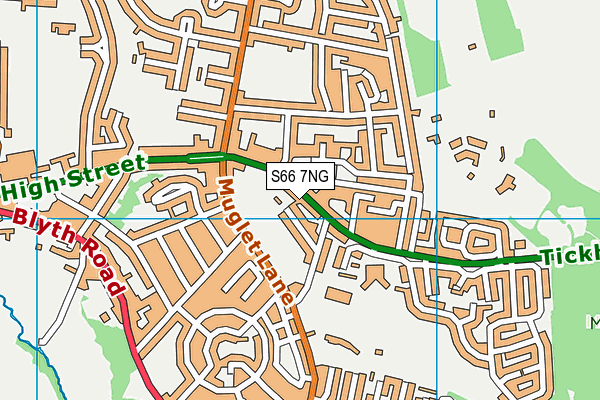 S66 7NG map - OS VectorMap District (Ordnance Survey)