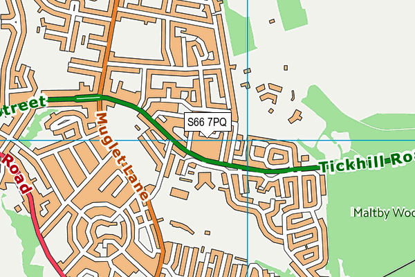 S66 7PQ map - OS VectorMap District (Ordnance Survey)