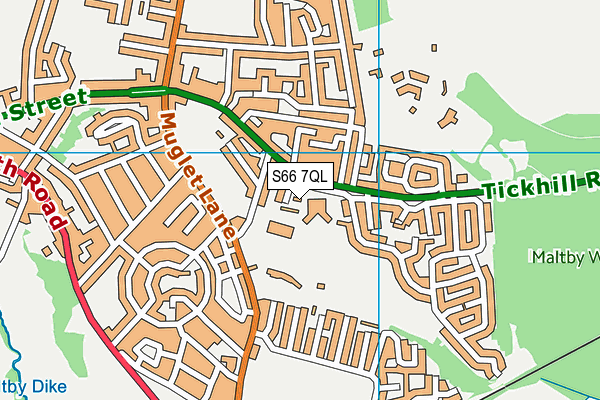 S66 7QL map - OS VectorMap District (Ordnance Survey)