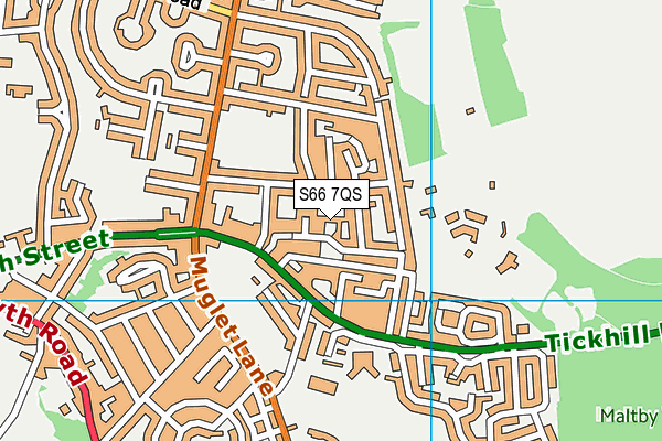 S66 7QS map - OS VectorMap District (Ordnance Survey)