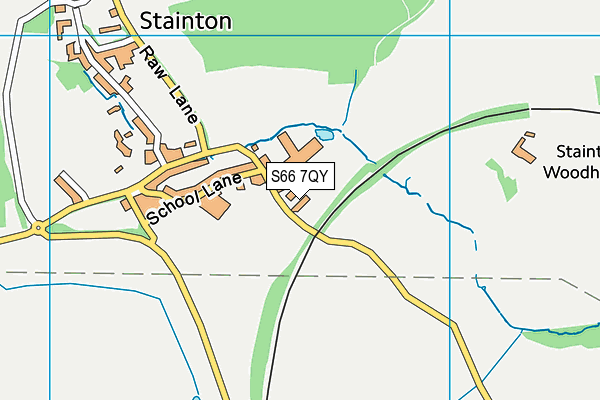 S66 7QY map - OS VectorMap District (Ordnance Survey)