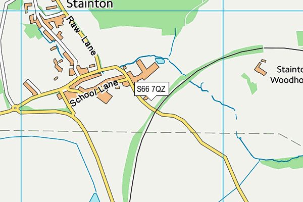 S66 7QZ map - OS VectorMap District (Ordnance Survey)