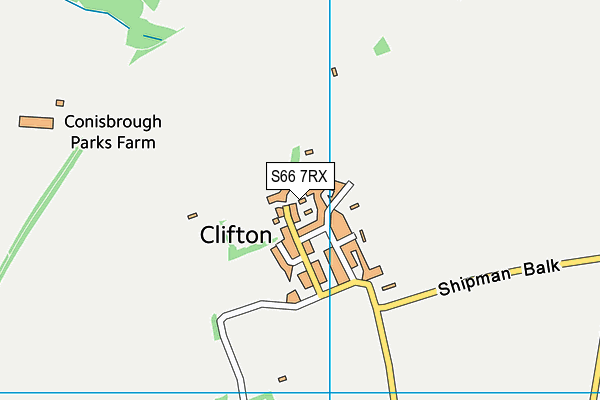 S66 7RX map - OS VectorMap District (Ordnance Survey)