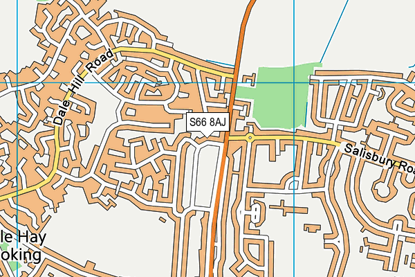 S66 8AJ map - OS VectorMap District (Ordnance Survey)