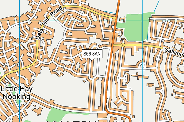 S66 8AN map - OS VectorMap District (Ordnance Survey)