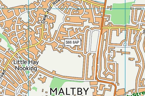 S66 8AP map - OS VectorMap District (Ordnance Survey)