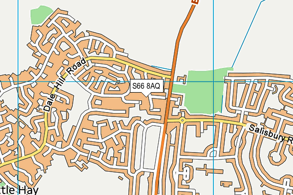 S66 8AQ map - OS VectorMap District (Ordnance Survey)