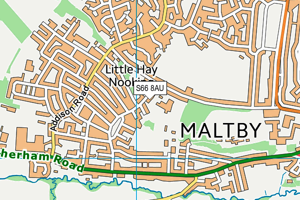 Maltby Lilly Hall Academy map (S66 8AU) - OS VectorMap District (Ordnance Survey)