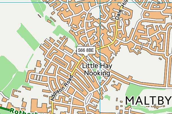 S66 8BE map - OS VectorMap District (Ordnance Survey)