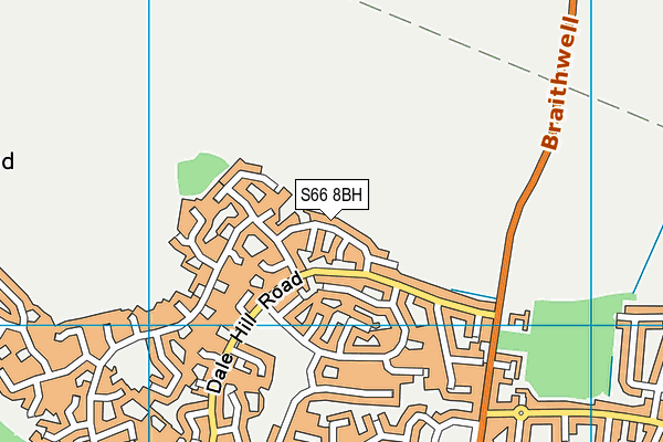 S66 8BH map - OS VectorMap District (Ordnance Survey)