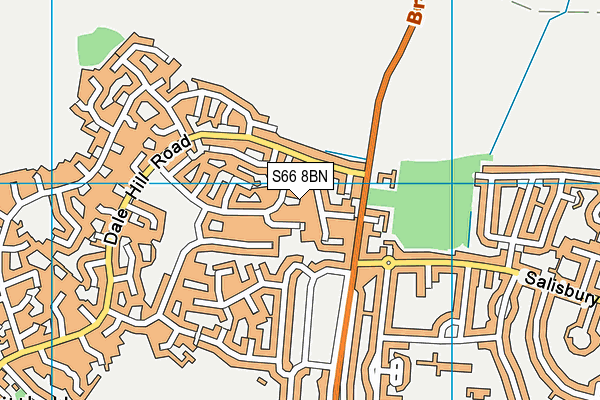 S66 8BN map - OS VectorMap District (Ordnance Survey)