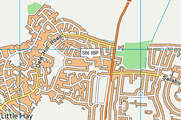 S66 8BP map - OS VectorMap District (Ordnance Survey)