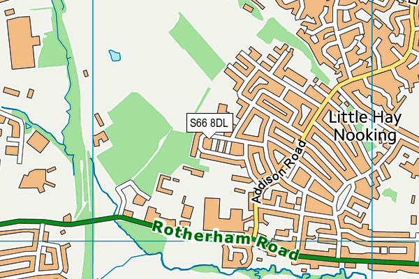 S66 8DL map - OS VectorMap District (Ordnance Survey)