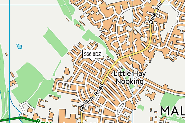 S66 8DZ map - OS VectorMap District (Ordnance Survey)