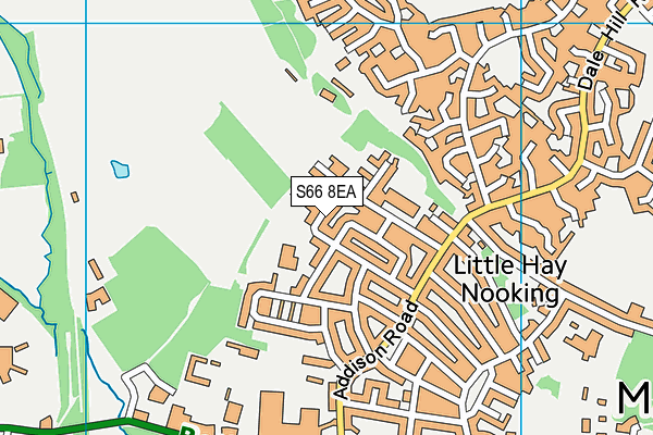 S66 8EA map - OS VectorMap District (Ordnance Survey)