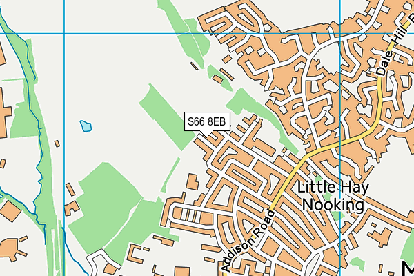 S66 8EB map - OS VectorMap District (Ordnance Survey)