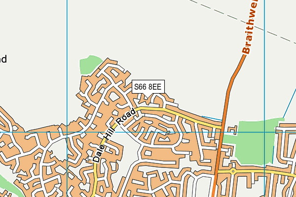 S66 8EE map - OS VectorMap District (Ordnance Survey)