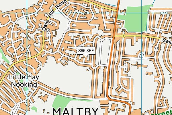 S66 8EF map - OS VectorMap District (Ordnance Survey)