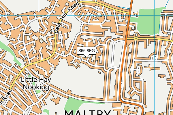 S66 8EG map - OS VectorMap District (Ordnance Survey)