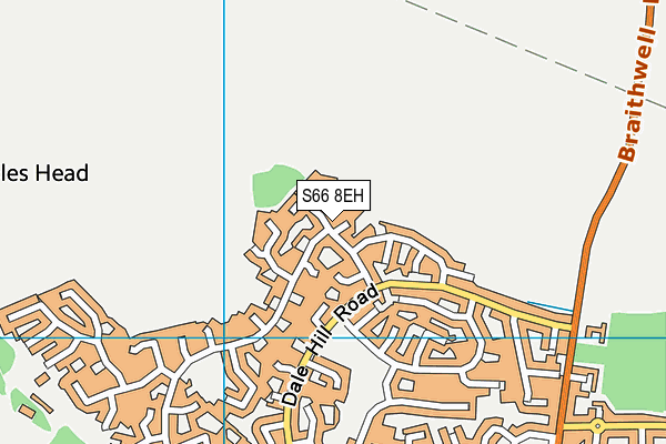S66 8EH map - OS VectorMap District (Ordnance Survey)