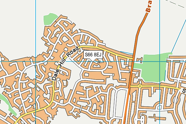 S66 8EJ map - OS VectorMap District (Ordnance Survey)
