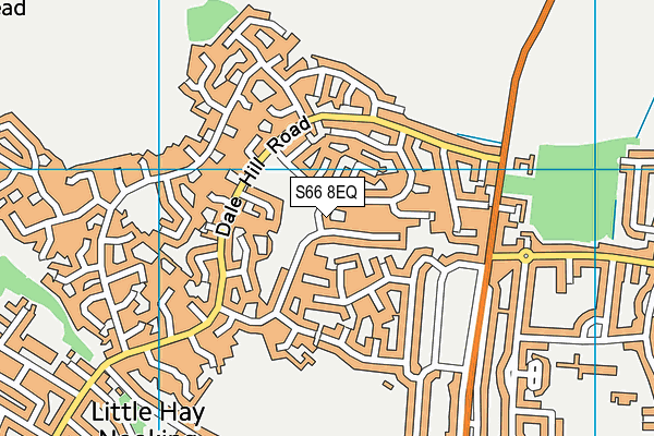 S66 8EQ map - OS VectorMap District (Ordnance Survey)