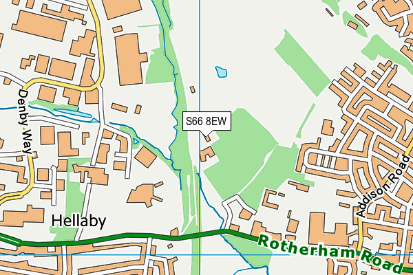 S66 8EW map - OS VectorMap District (Ordnance Survey)
