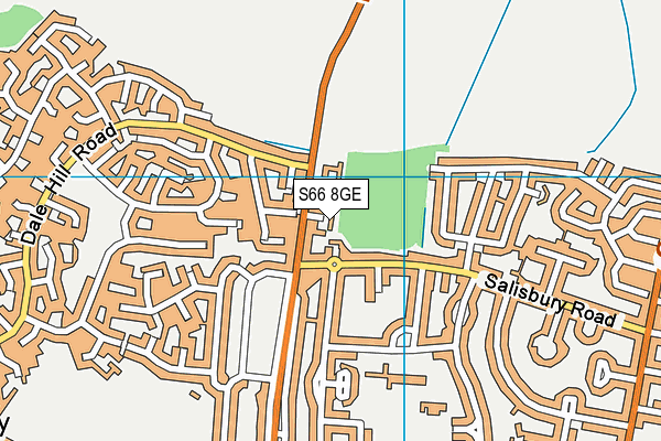 S66 8GE map - OS VectorMap District (Ordnance Survey)