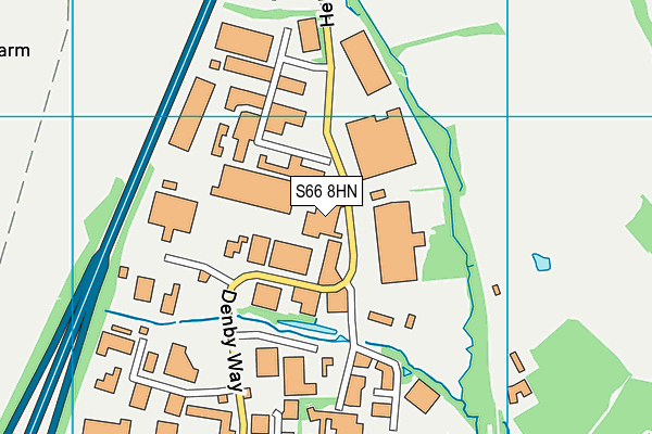 S66 8HN map - OS VectorMap District (Ordnance Survey)