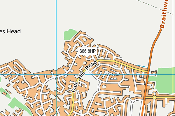 S66 8HP map - OS VectorMap District (Ordnance Survey)