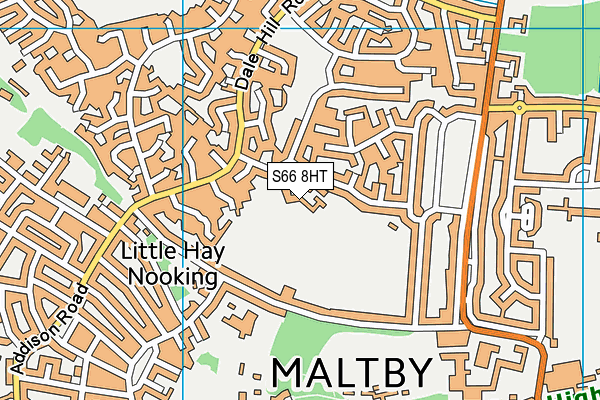 S66 8HT map - OS VectorMap District (Ordnance Survey)