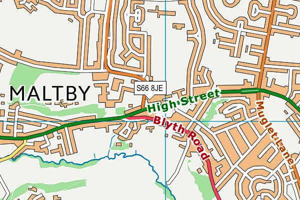 Maltby Leisure Centre map (S66 8JE) - OS VectorMap District (Ordnance Survey)
