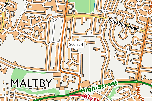 S66 8JH map - OS VectorMap District (Ordnance Survey)
